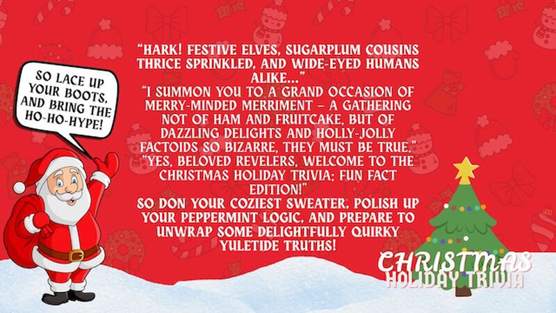 Christmas Holiday Trivia - Fun Facts Edition